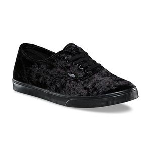 Black Velvet Vans (NEVER WORN)